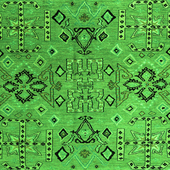 Square Abstract Green Modern Rug, abs4560grn