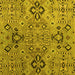 Square Machine Washable Abstract Yellow Modern Rug, wshabs4560yw