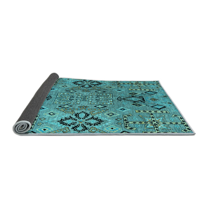 Sideview of Abstract Light Blue Modern Rug, abs4560lblu