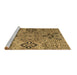 Sideview of Machine Washable Abstract Brown Modern Rug, wshabs4560brn