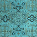 Square Abstract Light Blue Modern Rug, abs4560lblu