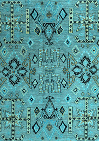 Abstract Light Blue Modern Rug, abs4560lblu