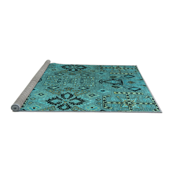 Sideview of Machine Washable Abstract Light Blue Modern Rug, wshabs4560lblu