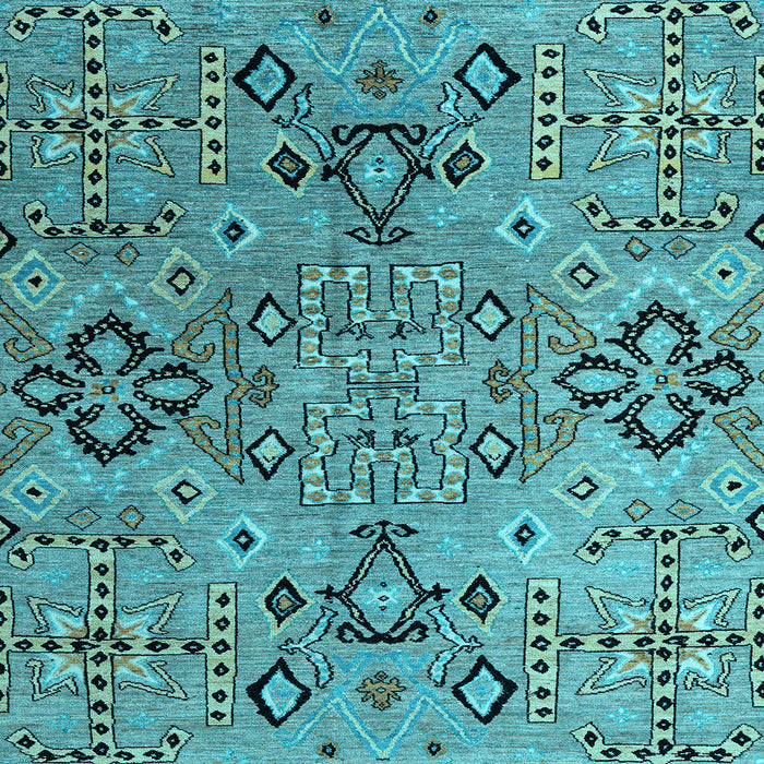 Square Machine Washable Abstract Light Blue Modern Rug, wshabs4560lblu