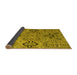 Sideview of Abstract Yellow Modern Rug, abs4560yw