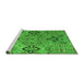 Sideview of Machine Washable Abstract Green Modern Area Rugs, wshabs4560grn