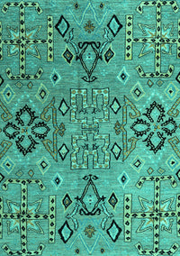 Abstract Turquoise Modern Rug, abs4560turq