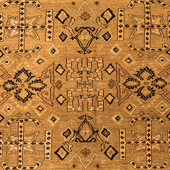 Square Abstract Orange Modern Rug, abs4560org