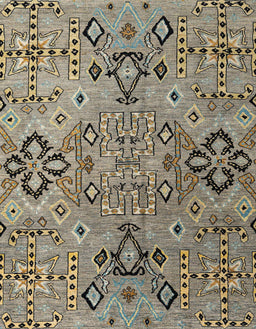 Abstract Dark Khaki Green Modern Rug, abs4560