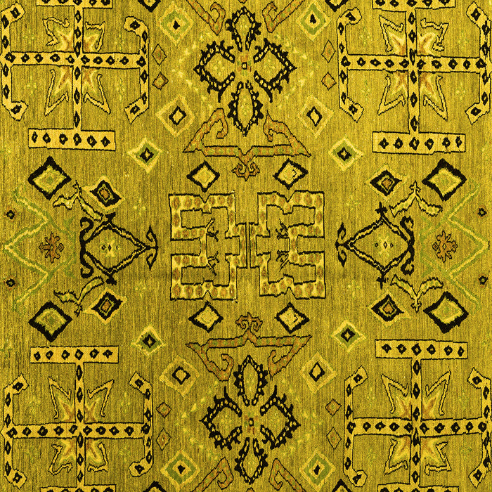 Square Abstract Yellow Modern Rug, abs4560yw