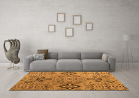 Machine Washable Abstract Orange Modern Rug, wshabs4560org