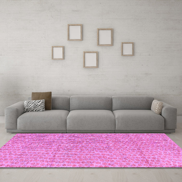 Machine Washable Abstract Purple Modern Area Rugs in a Living Room, wshabs4561pur