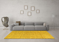 Machine Washable Abstract Yellow Modern Rug, wshabs4561yw