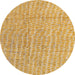 Round Abstract Chrome Gold Yellow Modern Rug, abs4561