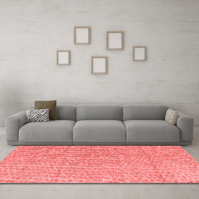Modern Red Washable Rugs