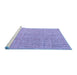 Sideview of Machine Washable Abstract Blue Modern Rug, wshabs4561blu