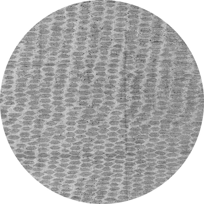 Round Abstract Gray Modern Rug, abs4561gry