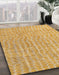 Abstract Chrome Gold Yellow Modern Rug in Family Room, abs4561