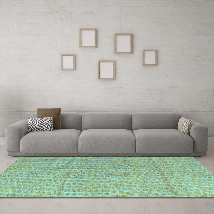 Machine Washable Abstract Light Blue Modern Rug in a Living Room, wshabs4561lblu