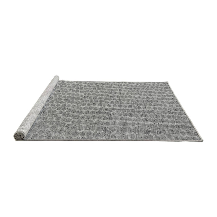 Sideview of Machine Washable Abstract Gray Modern Rug, wshabs4561gry