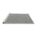 Sideview of Machine Washable Abstract Gray Modern Rug, wshabs4561gry