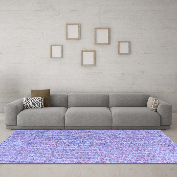 Machine Washable Abstract Blue Modern Rug in a Living Room, wshabs4561blu