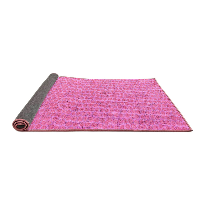 Sideview of Abstract Pink Modern Rug, abs4561pnk