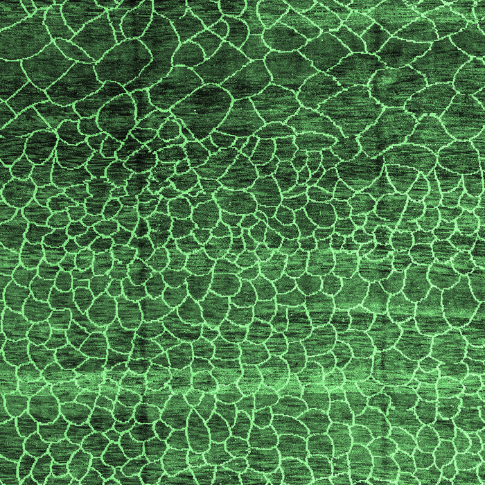 Machine Washable Abstract Emerald Green Modern Area Rugs, wshabs4562emgrn