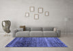 Machine Washable Abstract Blue Modern Rug in a Living Room, wshabs4562blu