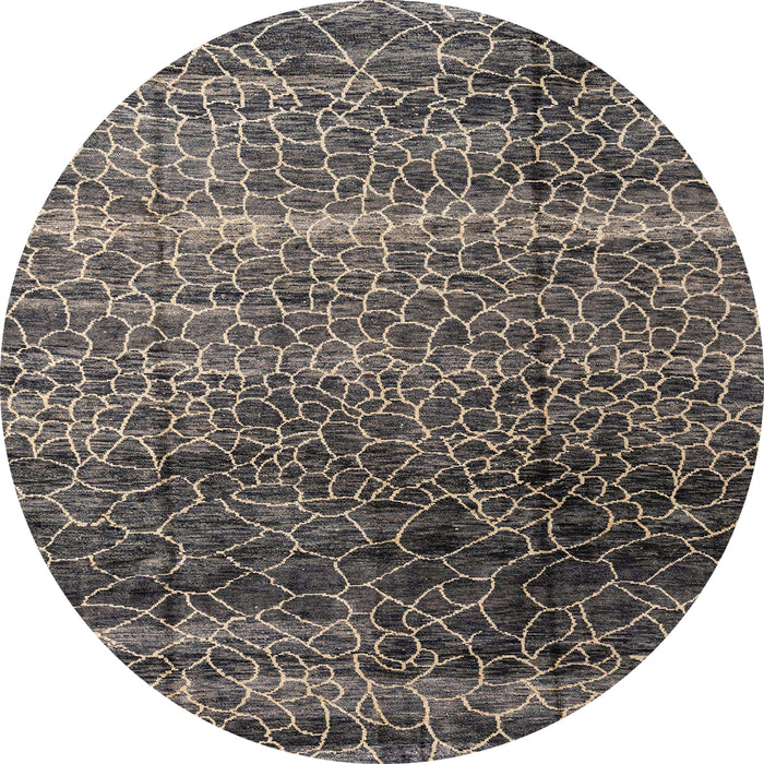 Sideview of Abstract Black Modern Rug, abs4562