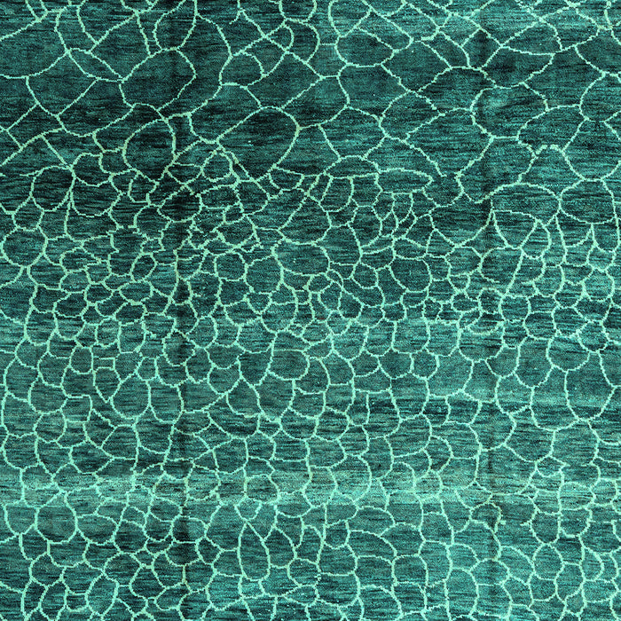 Machine Washable Abstract Turquoise Modern Area Rugs, wshabs4562turq