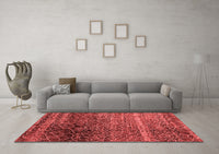 Machine Washable Abstract Red Modern Rug, wshabs4562red