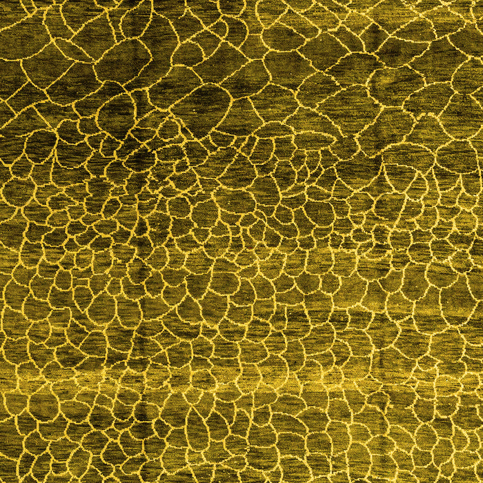 Machine Washable Abstract Yellow Modern Rug, wshabs4562yw