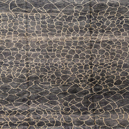 Square Machine Washable Abstract Black Rug, wshabs4562