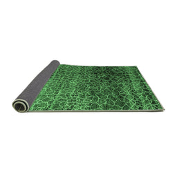 Sideview of Abstract Emerald Green Modern Rug, abs4562emgrn