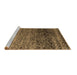 Sideview of Machine Washable Abstract Brown Modern Rug, wshabs4562brn