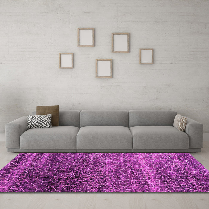 Machine Washable Abstract Pink Modern Rug in a Living Room, wshabs4562pnk