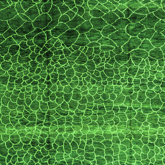 Machine Washable Abstract Green Modern Area Rugs, wshabs4562grn