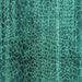 Square Machine Washable Abstract Turquoise Modern Area Rugs, wshabs4562turq