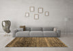 Machine Washable Abstract Brown Modern Rug in a Living Room,, wshabs4562brn