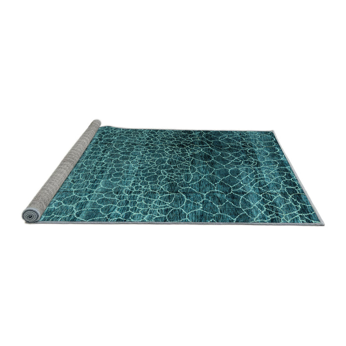 Sideview of Machine Washable Abstract Light Blue Modern Rug, wshabs4562lblu