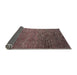 Sideview of Abstract Red Modern Rug, abs4563