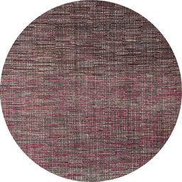 Round Abstract Red Modern Rug, abs4563