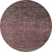 Round Abstract Red Modern Rug, abs4563