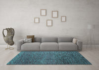 Machine Washable Abstract Light Blue Modern Rug, wshabs4563lblu