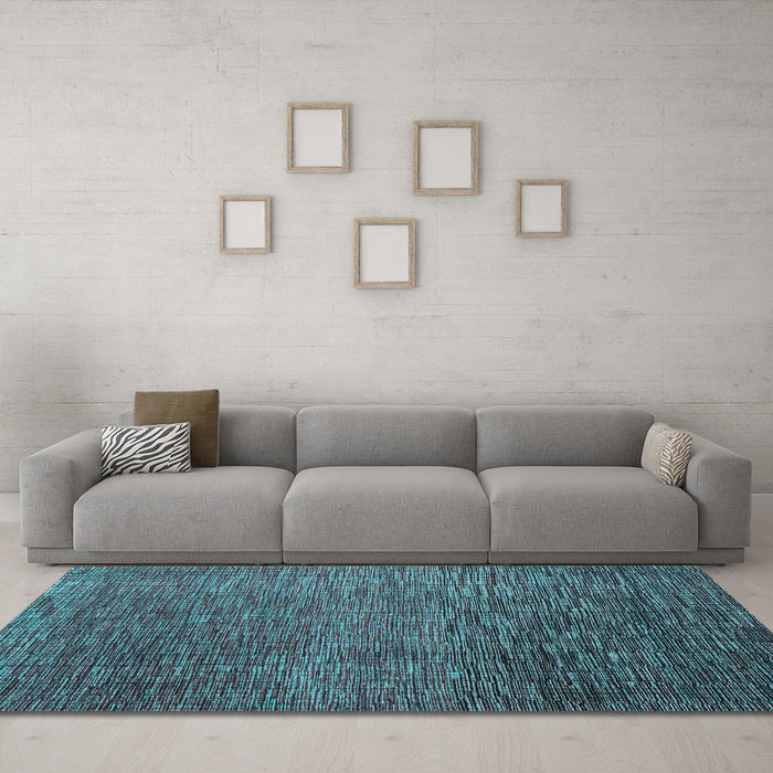 Machine Washable Abstract Light Blue Modern Rug in a Living Room, wshabs4563lblu