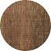 Round Abstract Brown Modern Rug, abs4563brn