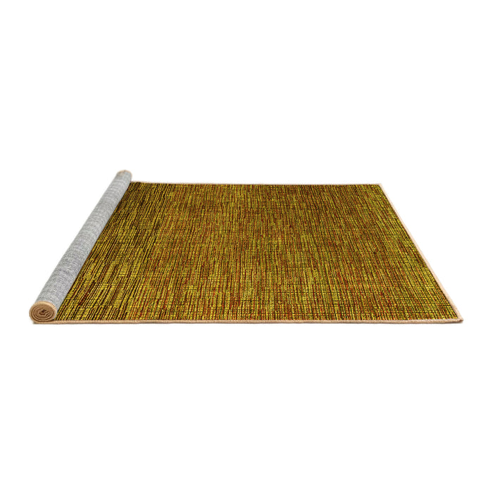 Sideview of Machine Washable Abstract Yellow Modern Rug, wshabs4563yw