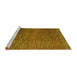 Sideview of Machine Washable Abstract Yellow Modern Rug, wshabs4563yw