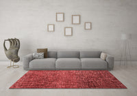 Machine Washable Abstract Red Modern Rug, wshabs4563red